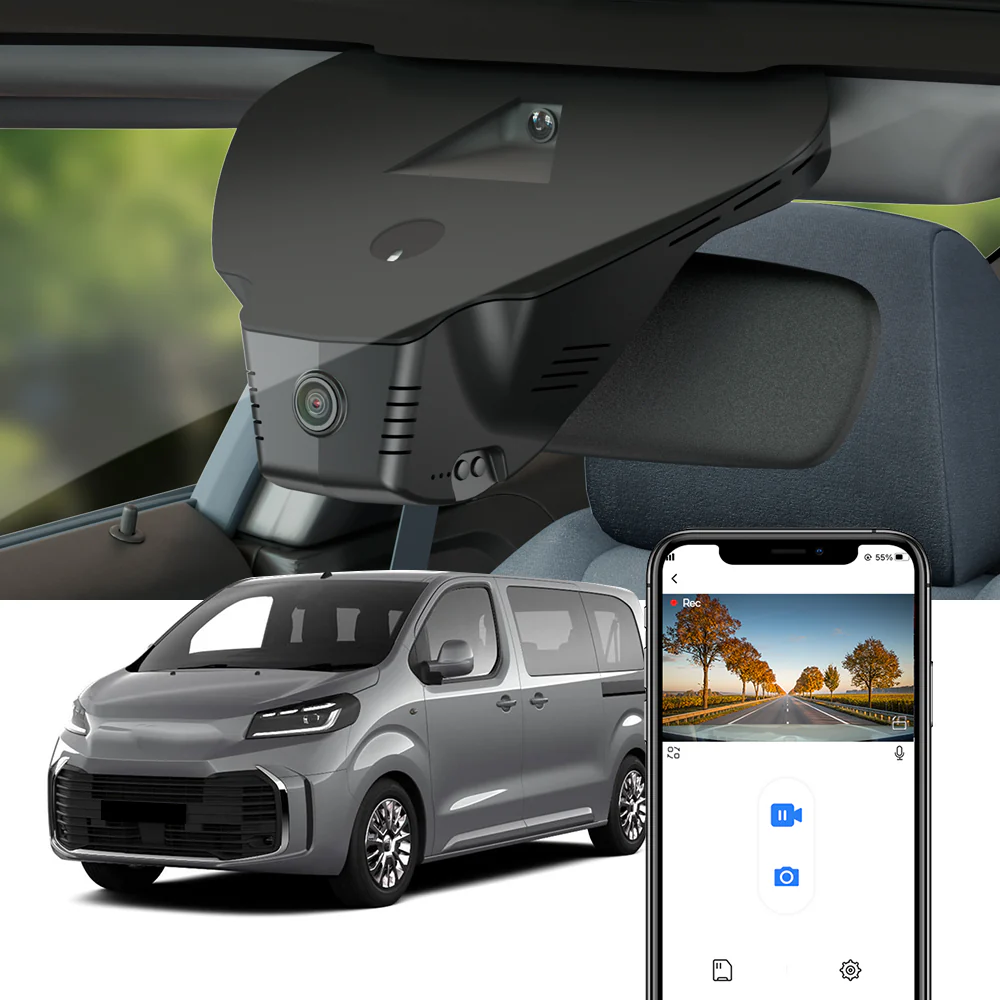 FITCAMX Dash Cam for 2025 2026 Toyota Proace Verso