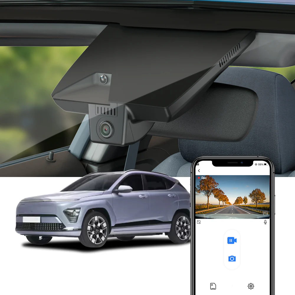 FITCAMX Dash Cam for Hyundai Kona 2023-2026 (Right Hand Drive)  (Rear Mirror Cover part number 96030-BE900)