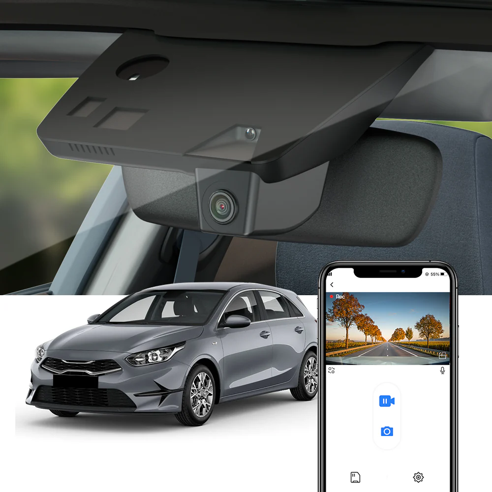 FITCAMX Dash Cam for Kia Ceed 2018-2023 (Right-hand drive car) (Rear Mirror Cover part number 96010-J7900)
